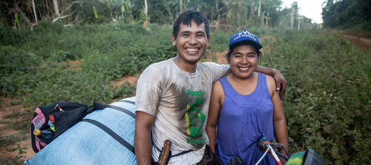 son and mom in the jungle