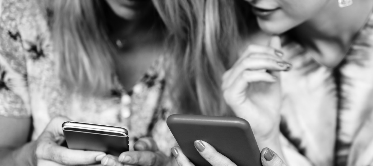 Two Women on Phones