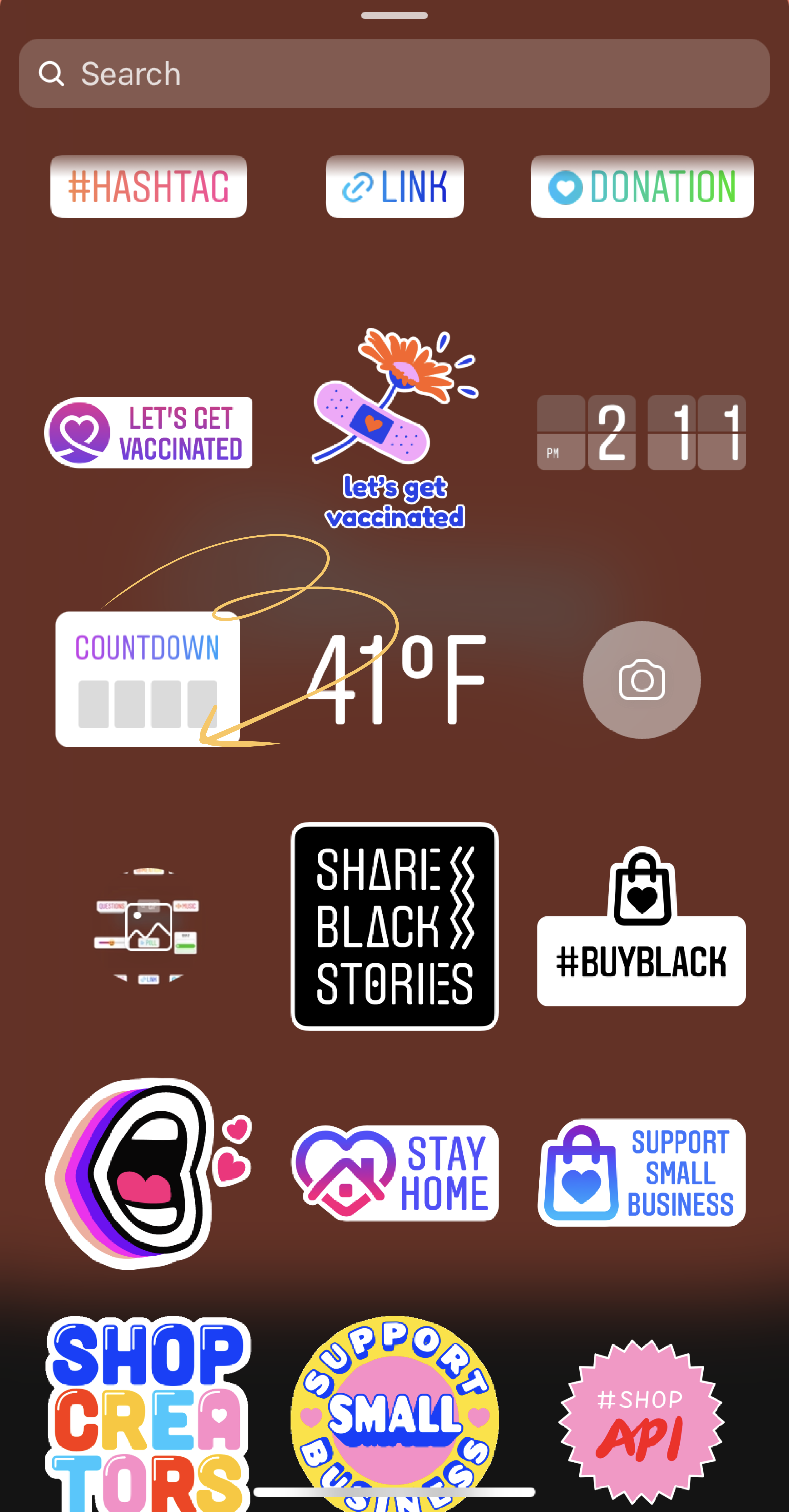 Instagram countdown sticker