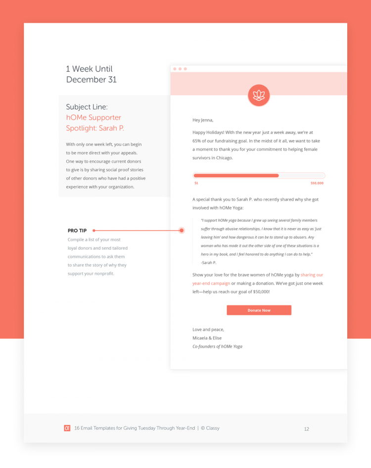 email templates for year end fundraising