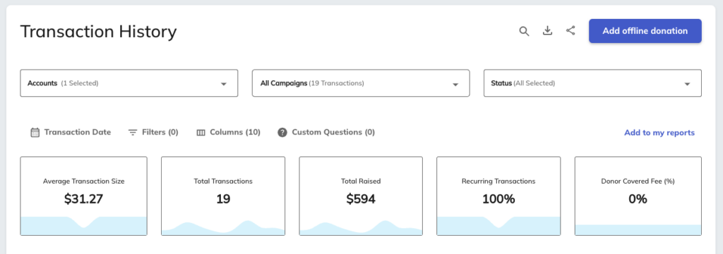 Transaction History