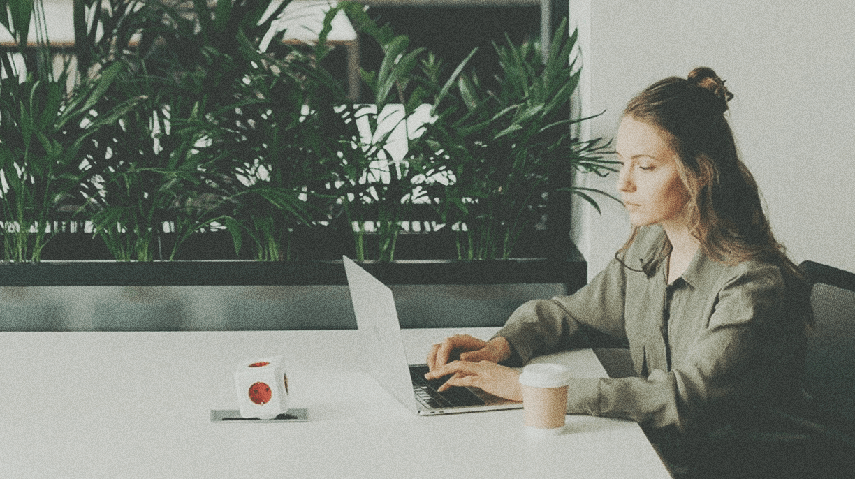 woman working from home